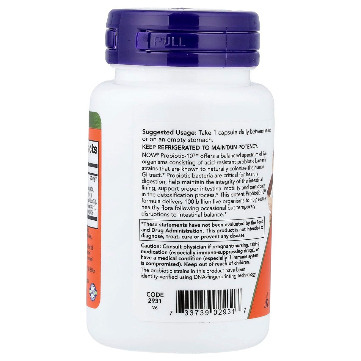 Probiotic-10 (Probiotice), 100 Billion, Now Foods, 30 capsule