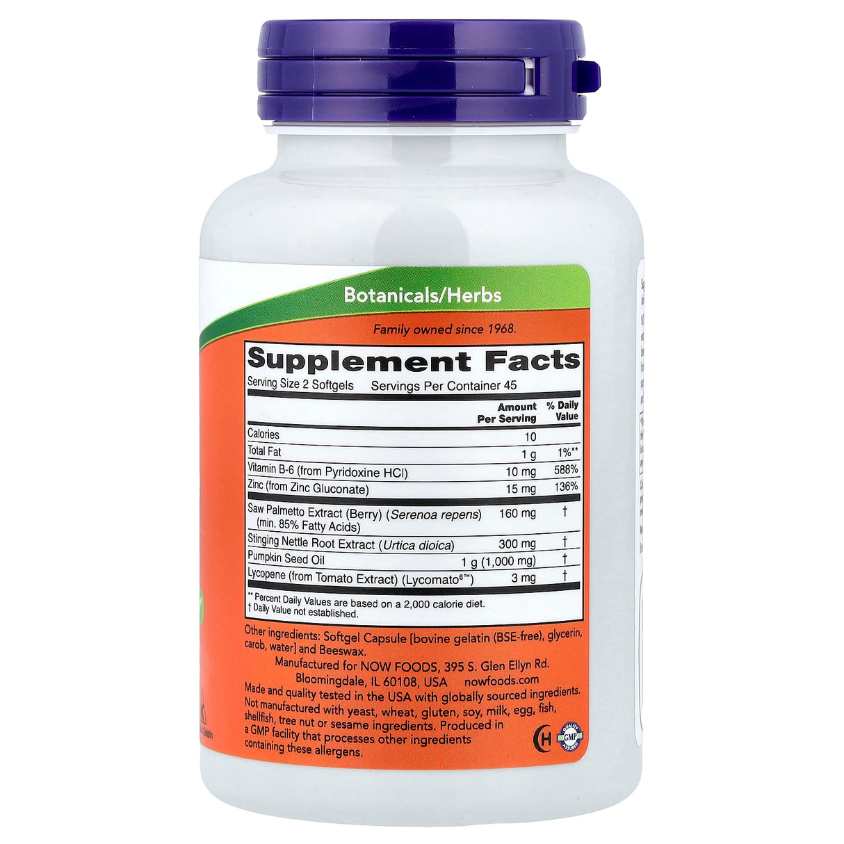 Prostate Support (Prostata), Now Foods, 90 softgels