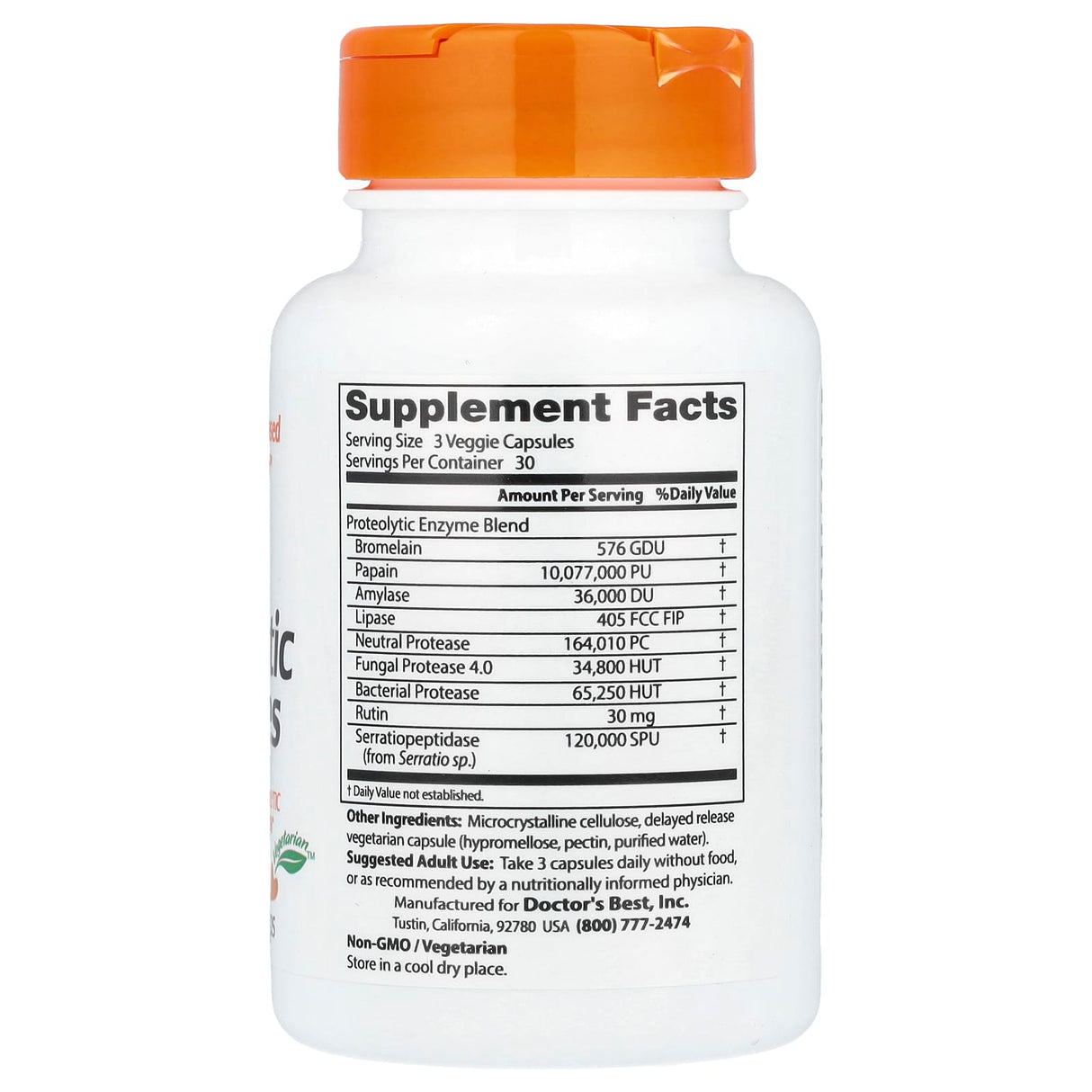 Proteolytic Enzymes (Enzime Proteolitice), Doctor's Best, 90 capsule