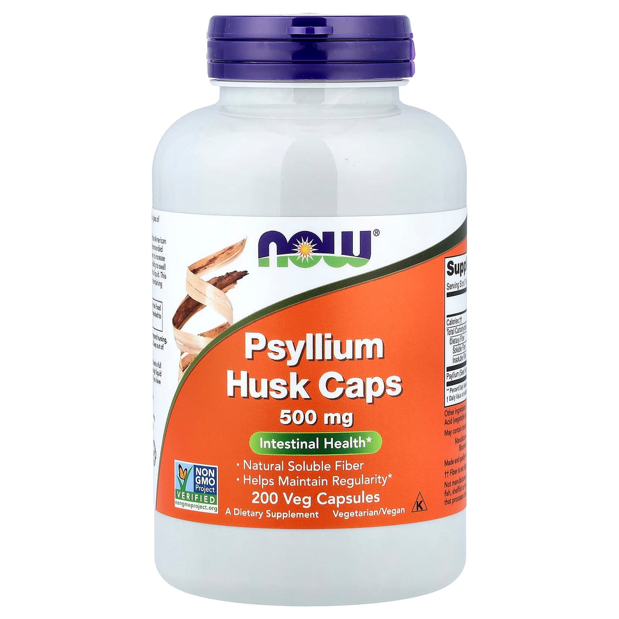 Psyllium Husk Caps, 500 mg, Now Foods, 200 capsule