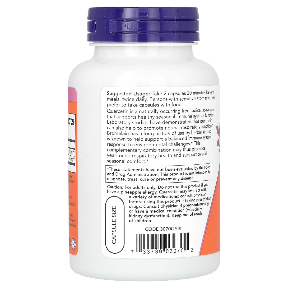 Quercetin with Bromelain (Antioxidant), Now Foods, 120 capsule