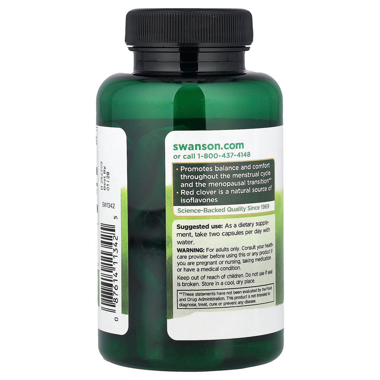 Red Clover Blossom (Trifoiul Roșu) 430 mg, Swanson, 90 capsule SW1342