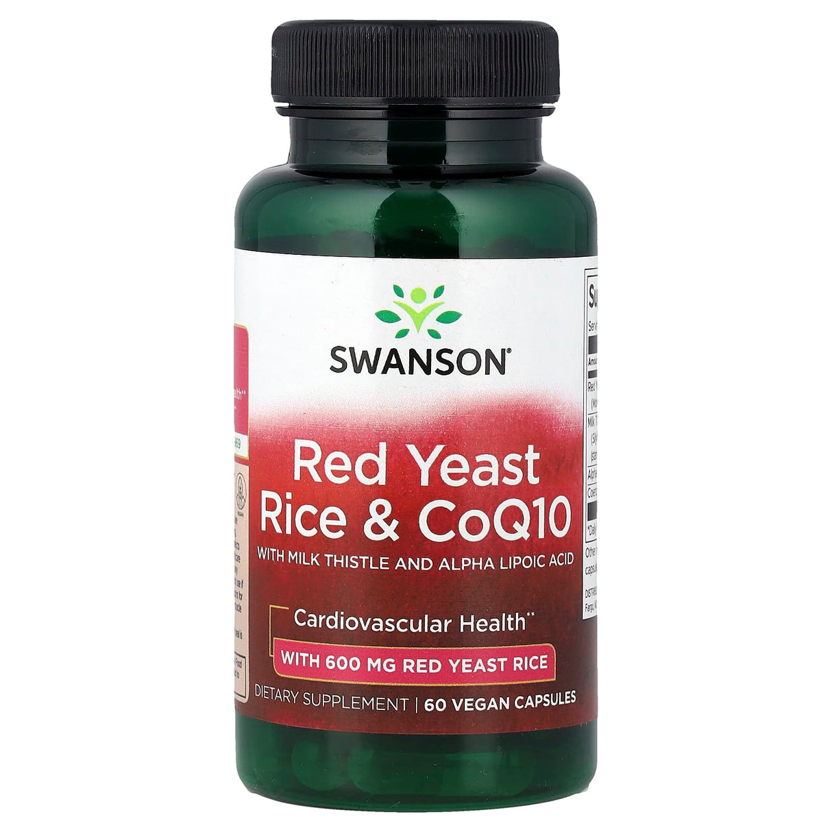 Red Yeast Rice & CoQ10 with Milk Thistle and Alpha Lipoic Acid, Swanson, 60 capsule SWU982