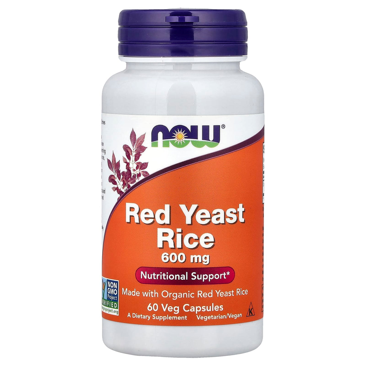 Red Yeast Rice (Drojdie de Orez Rosu), 600 mg, Now Foods, 60 capsule
