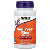 Red Yeast Rice (Drojdie de Orez Rosu), 600 mg, Now Foods, 60 capsule