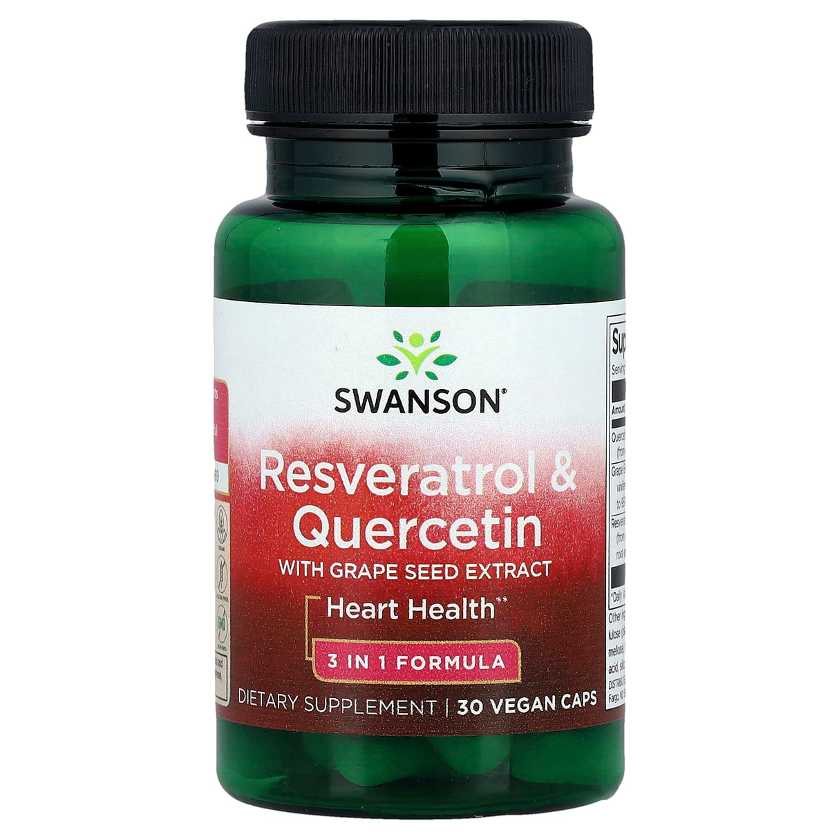 Resveratrol & Quercetin with Grape Seed Extract, Swanson, 30 capsule SWU926