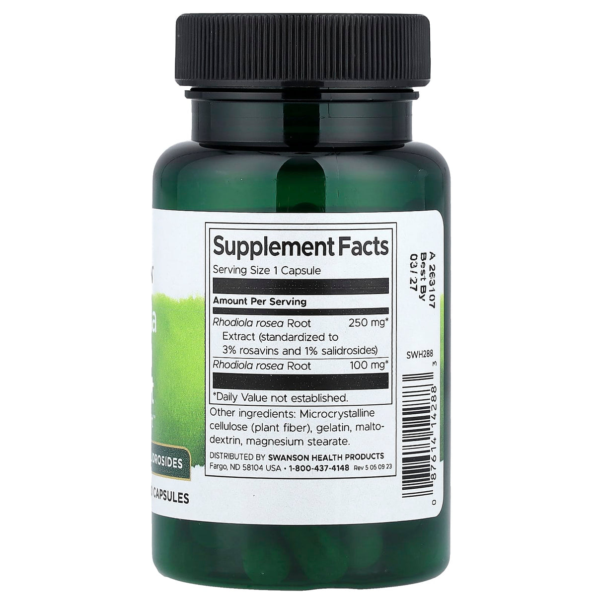 Rhodiola Rosea Extract, Swanson, 60 capsule SWH288