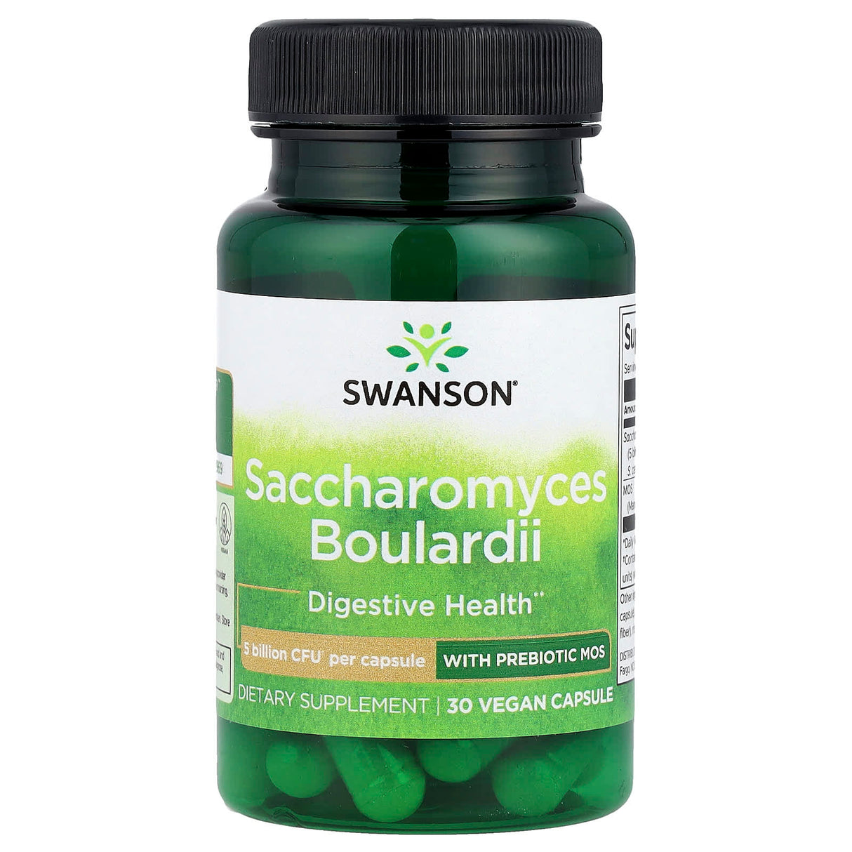 Saccharomyces Boulardii with Prebiotic MOS, 5 Billion CFU, Swanson, 30 capsule SWA012