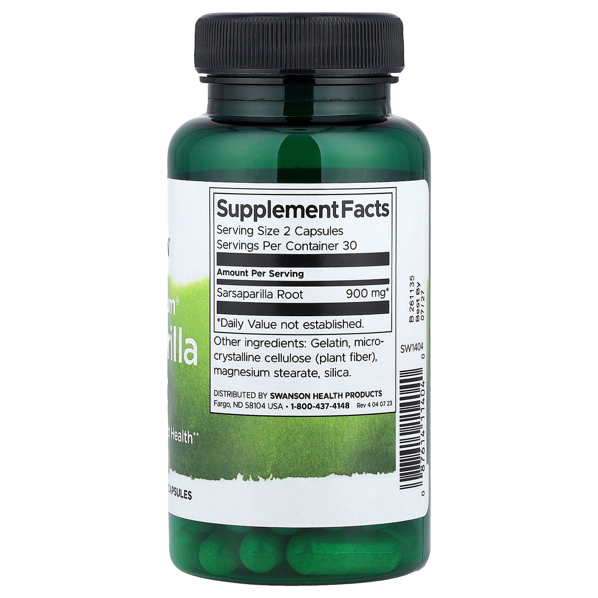 Sarsaparilla Root (Urinary Tract Health), 450 mg, Swanson, 60 capsule SW1404