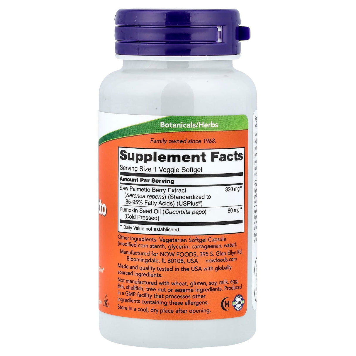 Saw Palmetto Extract with Pumpkin Seed Oil, Now Foods, 90 softgels