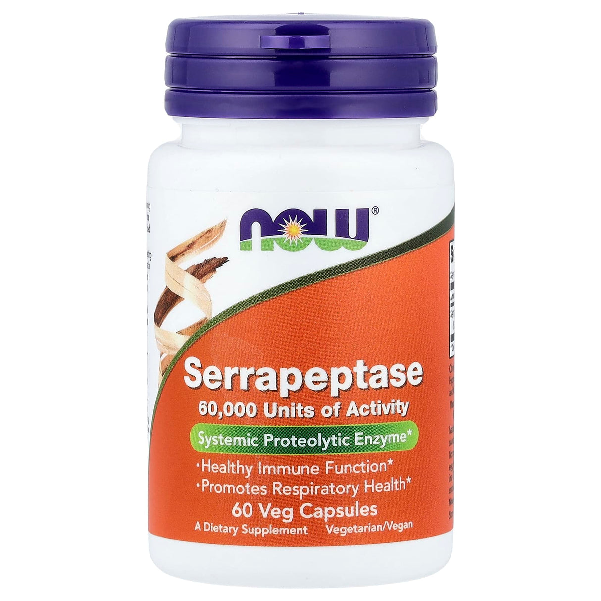 Serrapeptase (Serratiopeptidaza), 60 000 SPU, Now Foods, 60 capsule
