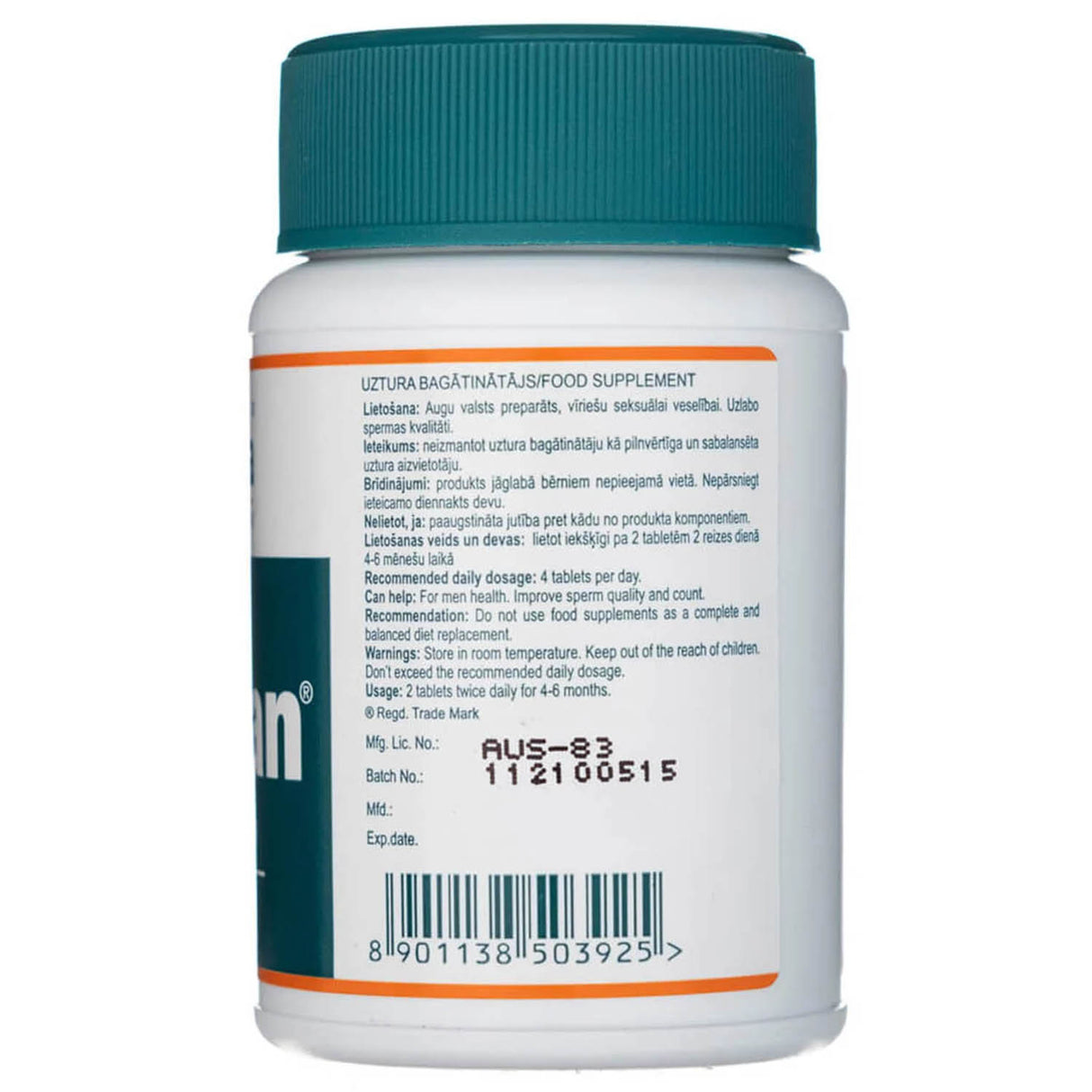 Speman (Calitatea Spermei) Himalaya, 120 tablete