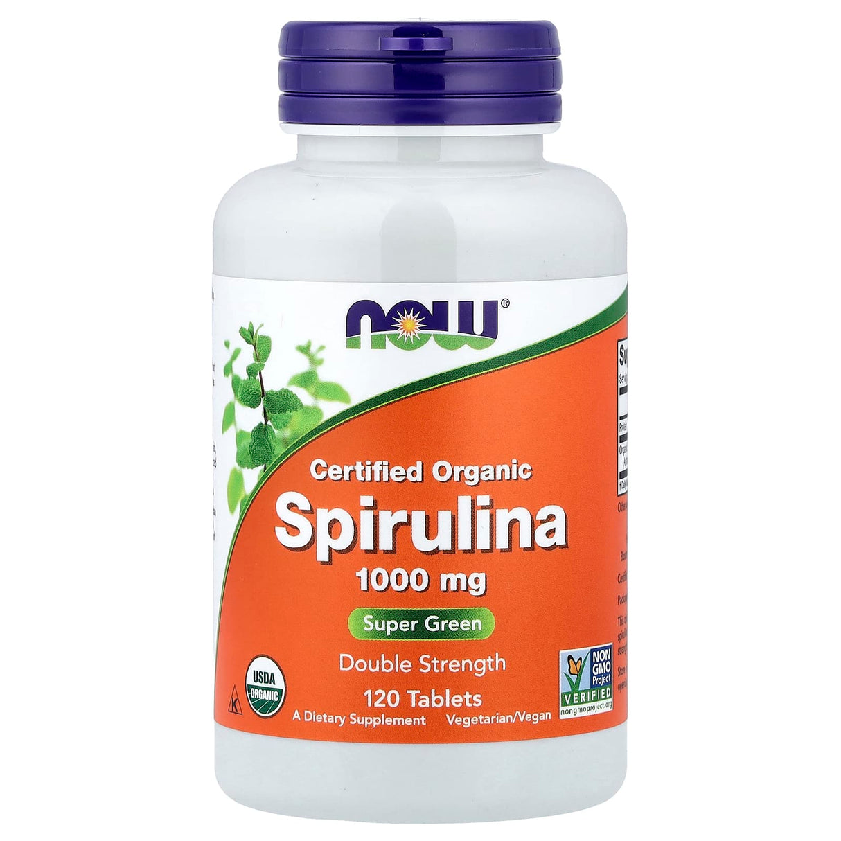Spirulina Certificata Organic, 1000 mg, Now Foods, 120 tablete