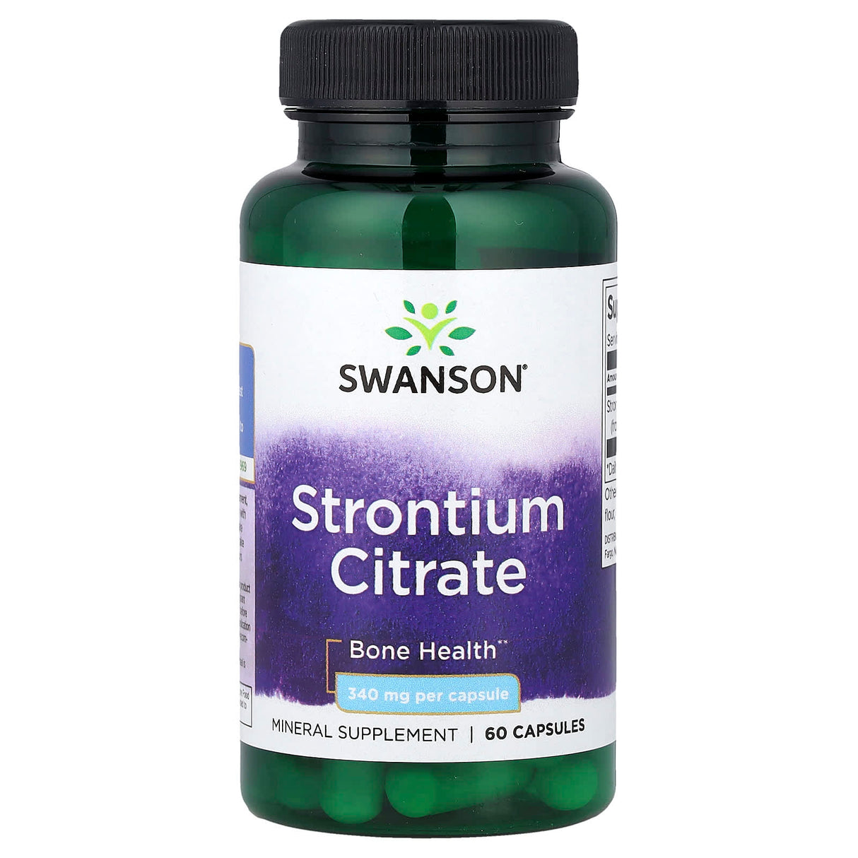 Strontium Citrate Bone Maker, 340 mg, Swanson, 60 capsule SW1195