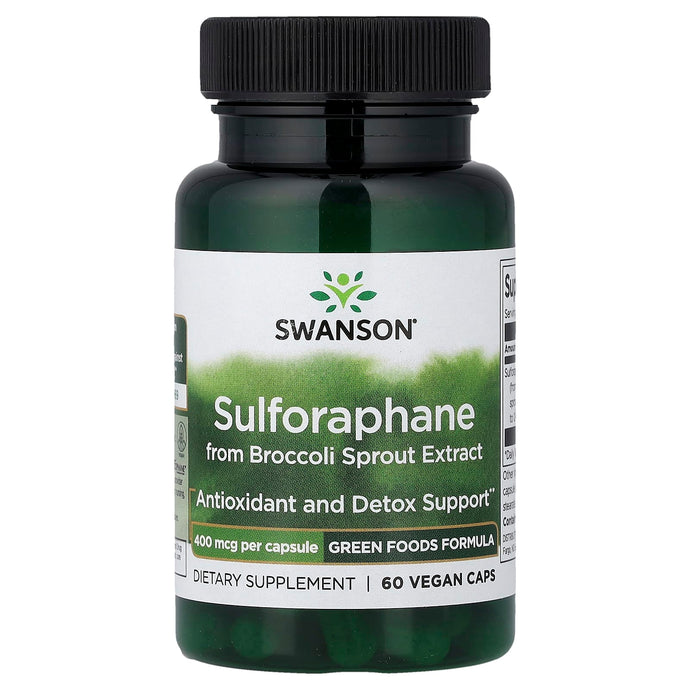 Sulforaphane from Broccoli (Germeni de Brocoli), 400 mcg, Swanson, 60 capsule SWR048