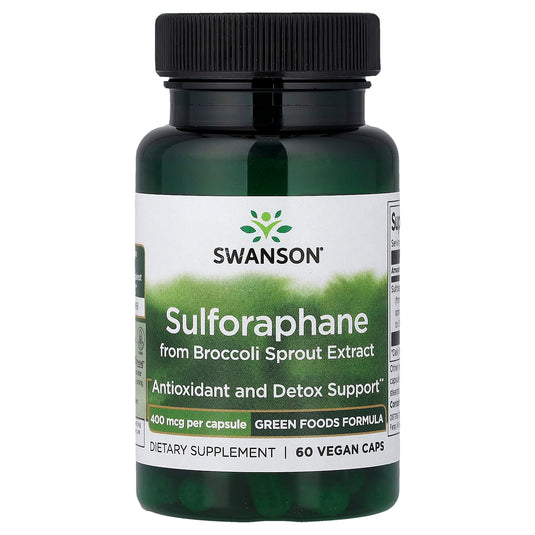 Sulforaphane from Broccoli (Germeni de Brocoli), 400 mcg, Swanson, 60 capsule SWR048