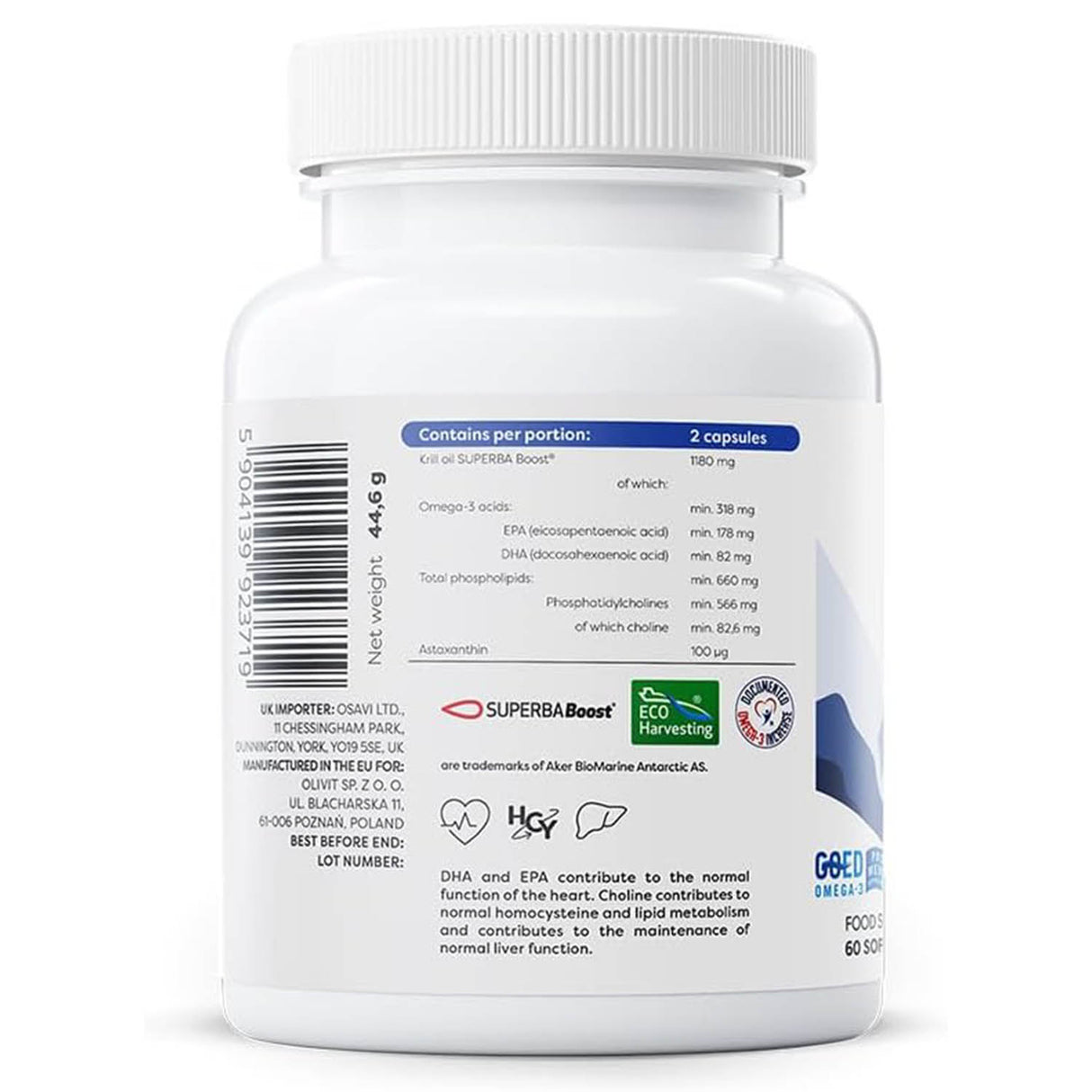 Super Krill Oil, 1180mg, Osavi, 60 softgels