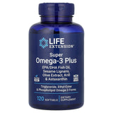 Super Omega-3 Plus, Olive Extract, Krill & Astaxanthin, Life Extension, 120 softgels