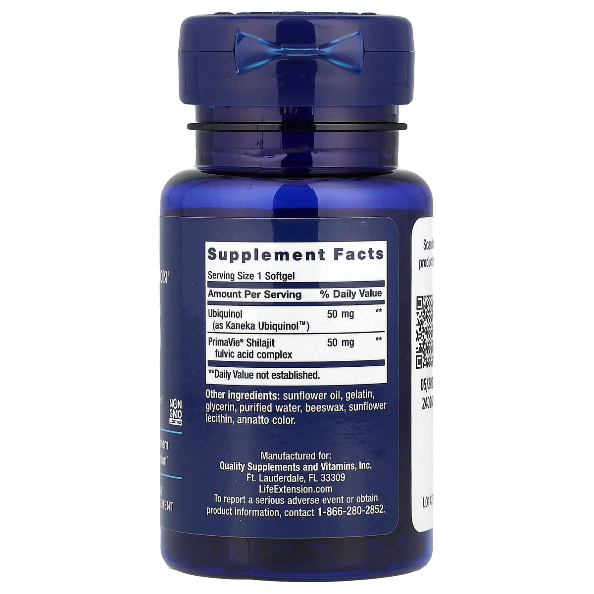 Super Ubiquinol CoQ10, 50 mg with Enhanced Mitochondrial, Life Extension, 30 softgels