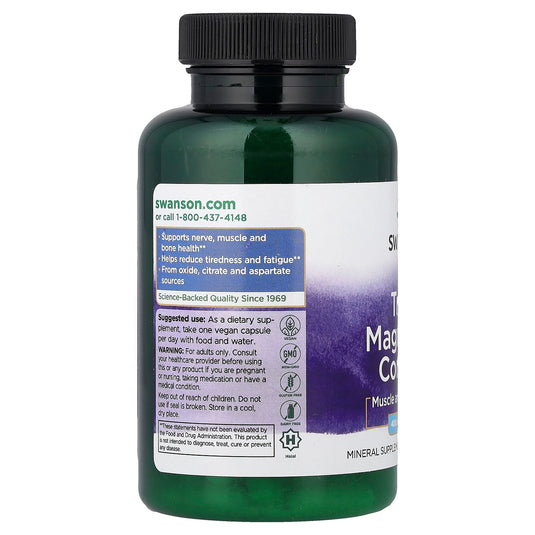 Triple Magnesium Complex, 400mg, Swanson, 100 capsule SW808
