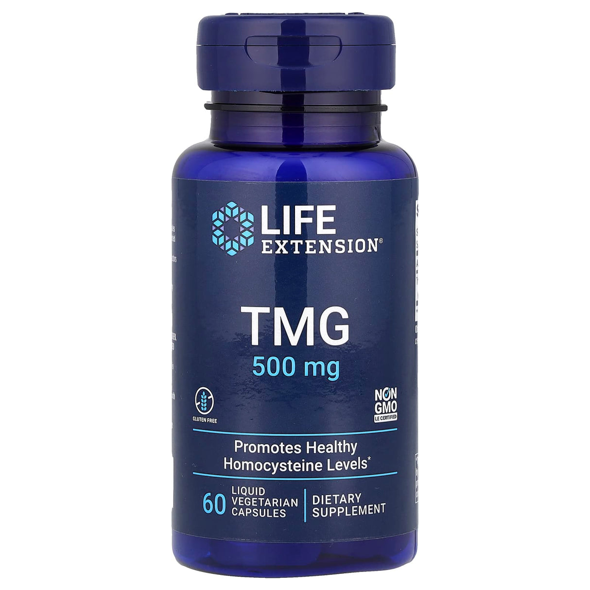 TMG, (Nivel de Homocisteina) 500 mg, Life Extension, 60 capsule lichide