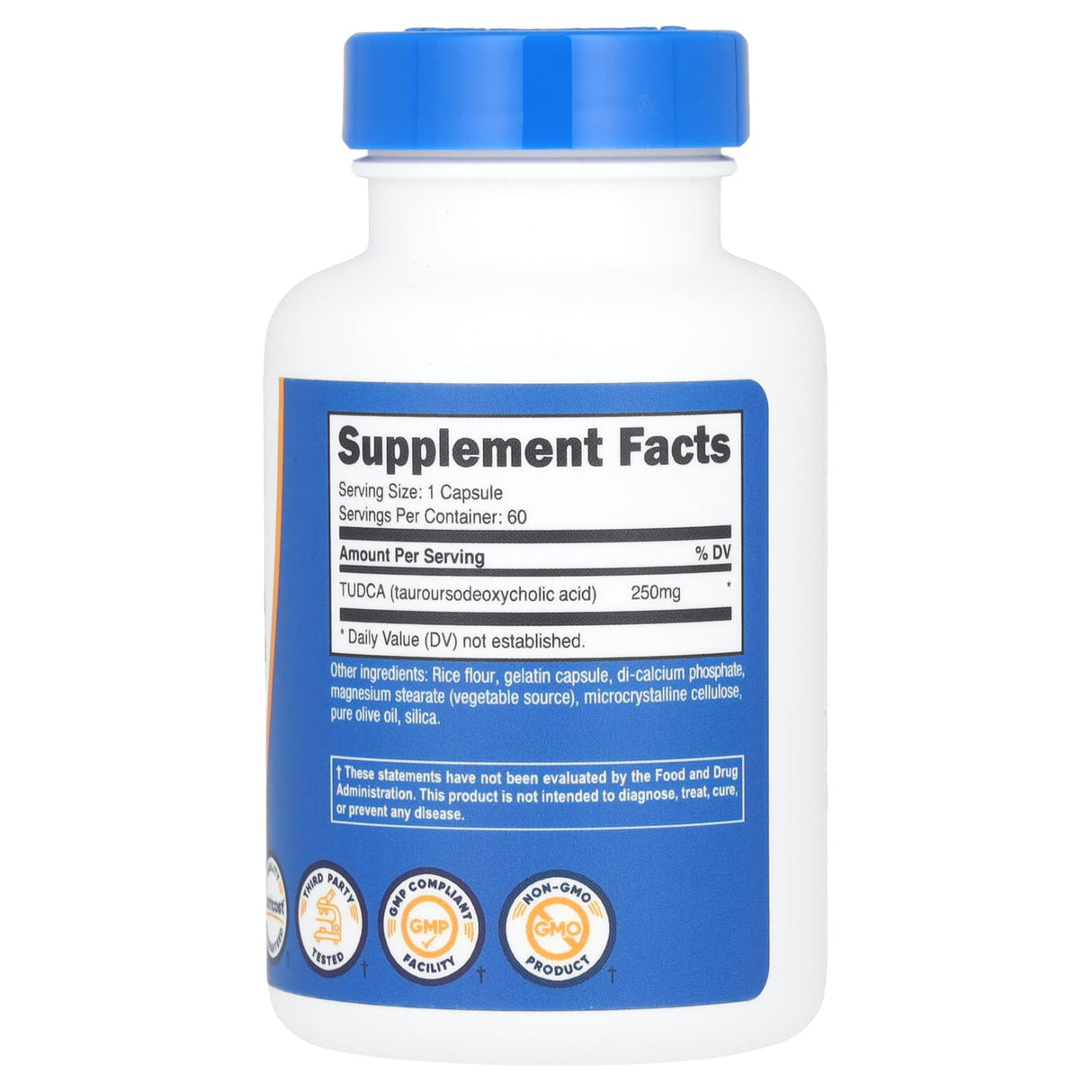 TUDCA (Acid Tauroursodeoxicolic), 250 mg, Nutricost, 60 capsule