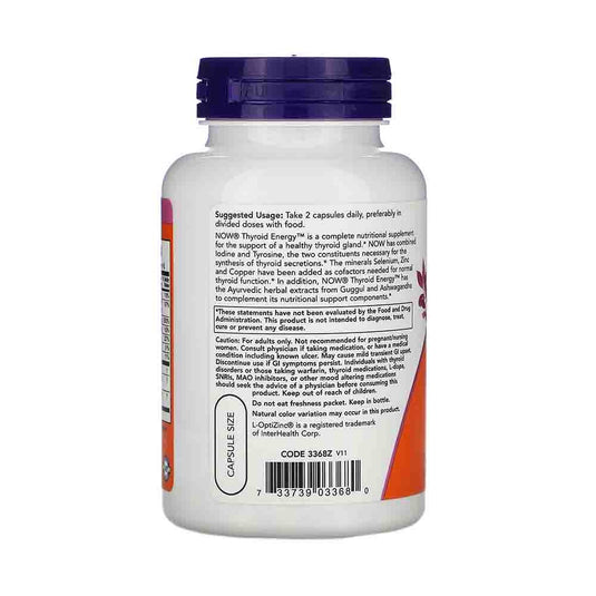 Thyroid Energy (Glanda Tiroida), Now Foods, 90 capsule