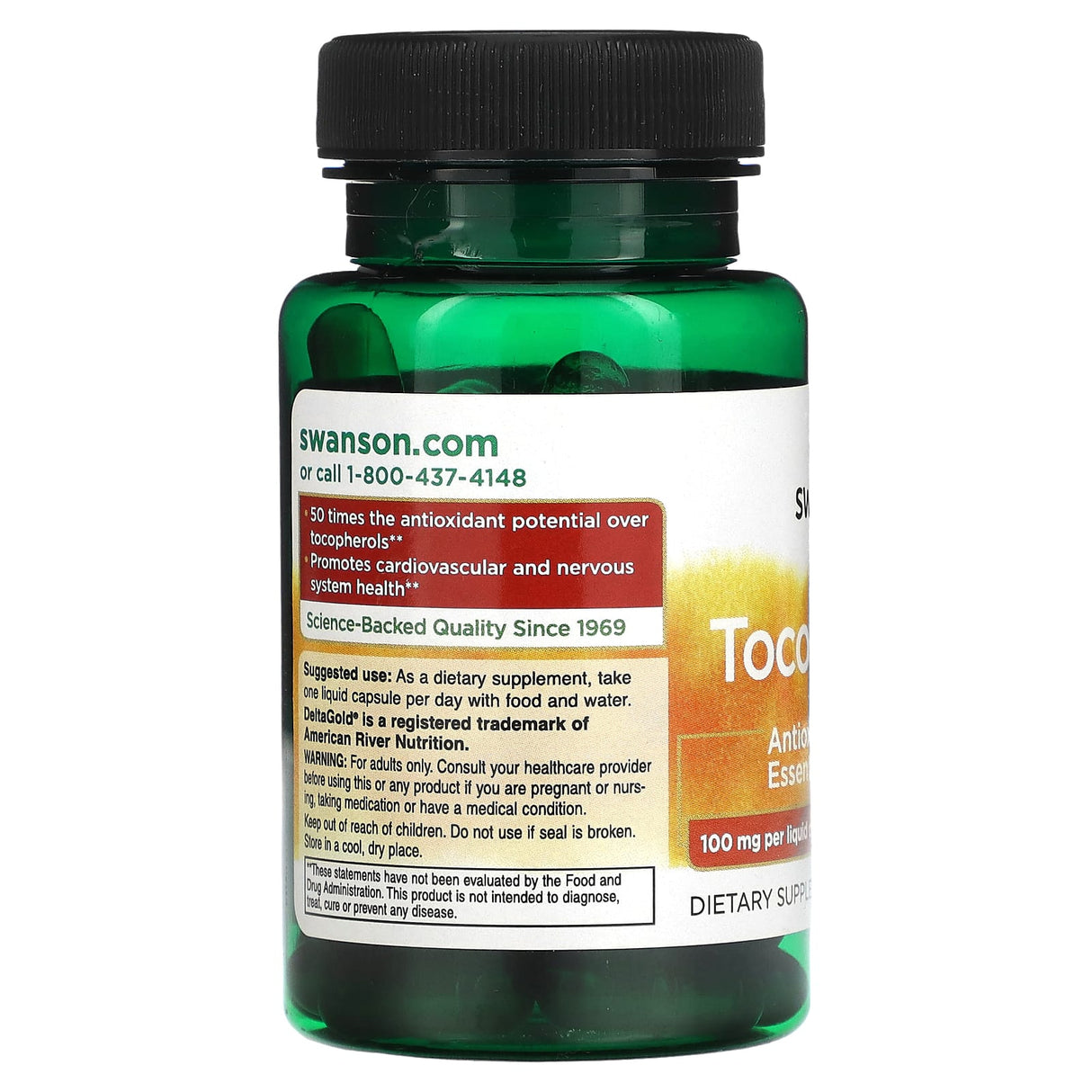 Tocotrienols from Annatto, 100 mg, Swanson, 60 capsule lichide SWU680