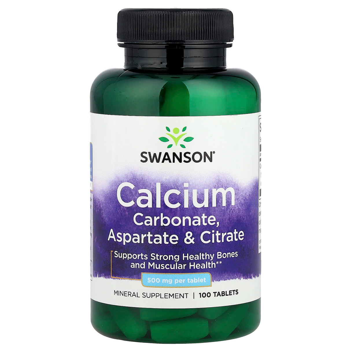 Triple Calcium (Carbonate, Aspartate, Citrate) 500 mg, Swanson, 100 tablete SW862