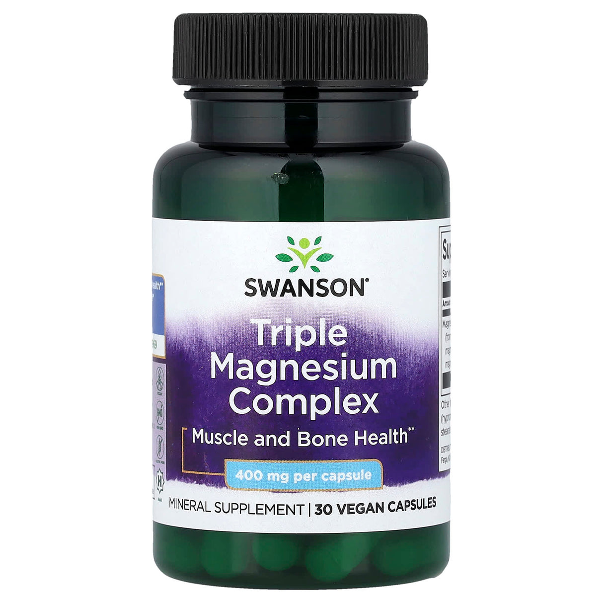Triple Magnesium Complex, 400mg, Swanson, 30 capsule SW1243