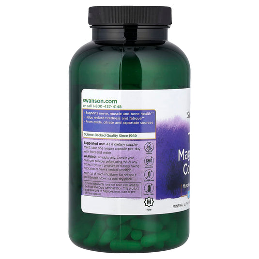 Triple Magnesium Complex, 400mg, Swanson, 300 capsule SW1079