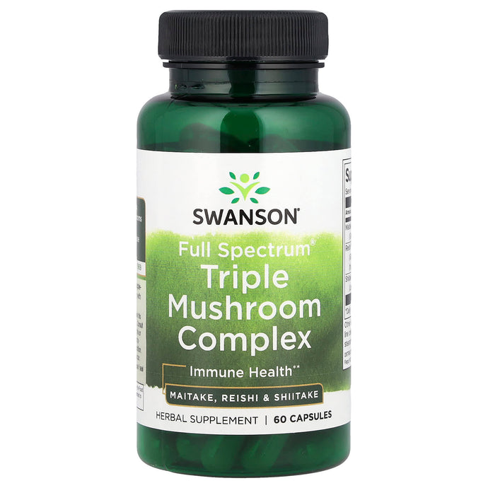 Triple Mushroom Complex, Swanson, 60 capsule SW1386