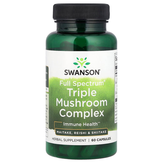 Triple Mushroom Complex, Swanson, 60 capsule SW1386