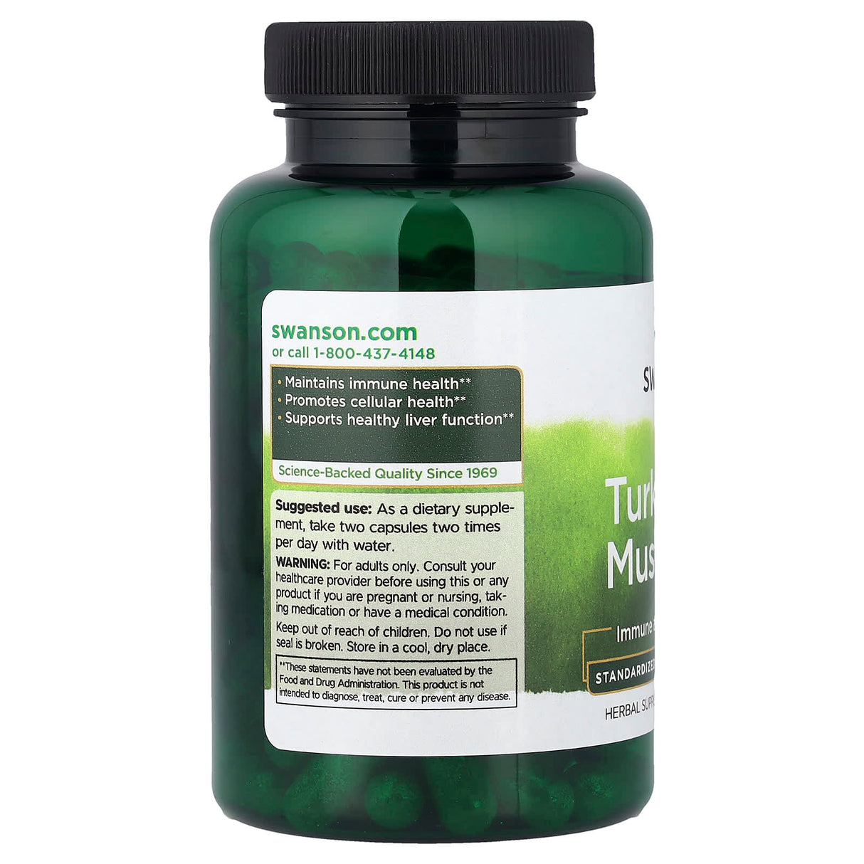 Turkey Tail Mushroom Extract (Coada de curcan), Swanson, 120 capsule SWH150