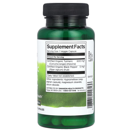 Turmeric & Black Pepper, Swanson, 60 capsule SW1613