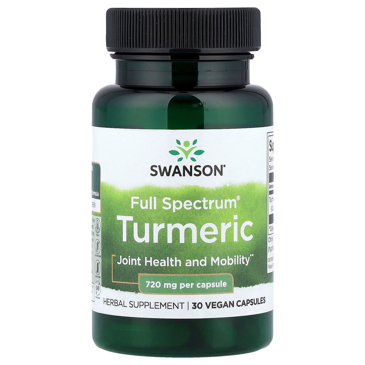 Turmeric (Curcuma Longa), 720mg, Swanson, 30 capsule SW1240