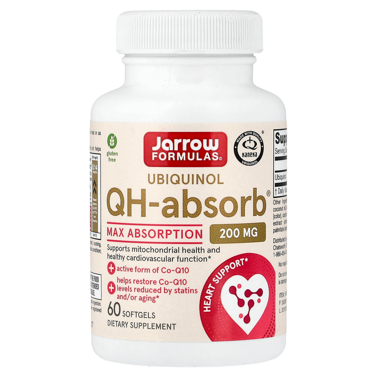 Ubiquinol, QH-Absorb, 200 mg, Jarrow Formulas, 60 softgels