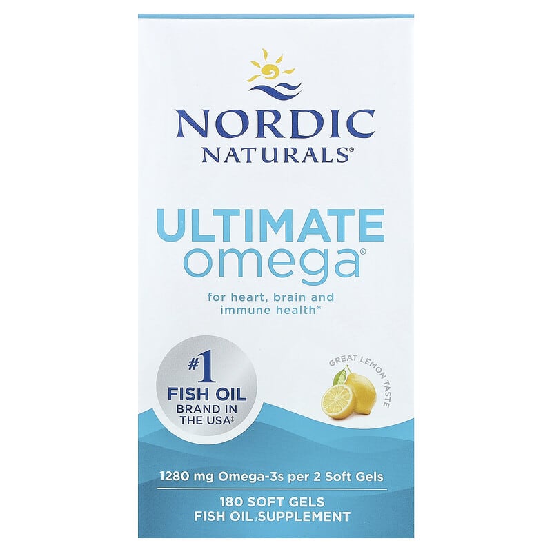 Ultimate Omega, 1280 mg, Nordic Naturals, 180 softgels