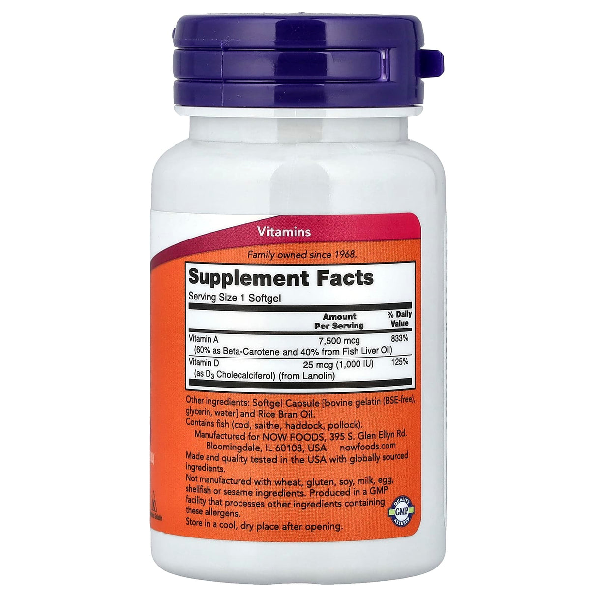 Ultra A & D3, 25.000/1.000, Now Foods, 100 softgels