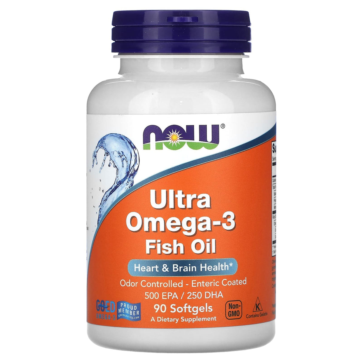 Ultra Omega-3, 500mg EPA / 250mg DHA, Now Foods, 90 softgels