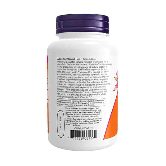 C-1000 Vitamina C Buffered (Tamponata) cu Bioflavonoide 250mg, Now Foods, 90 tablete