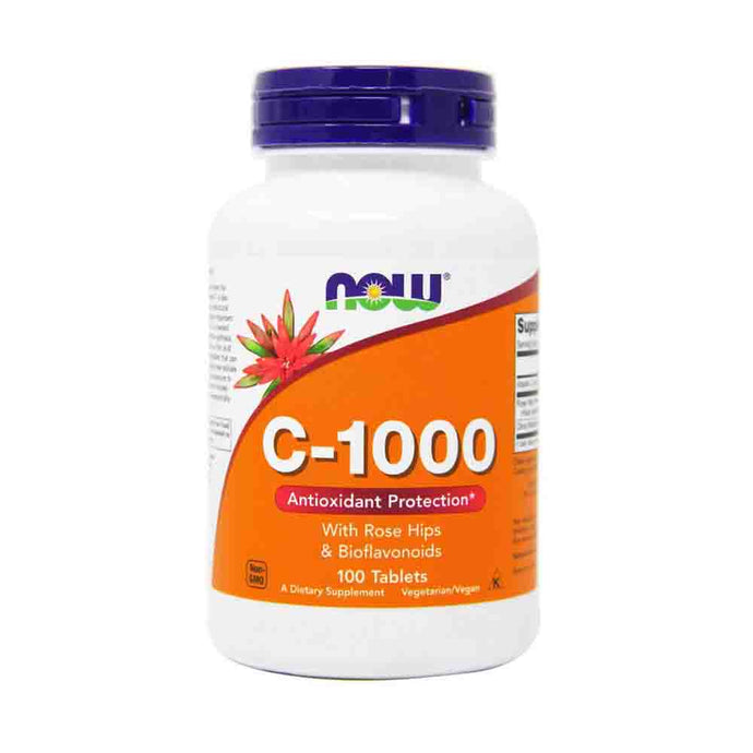 C-1000 Vitamina C with Rose Hips & Bioflavonoids, Now Foods, 100 tablete