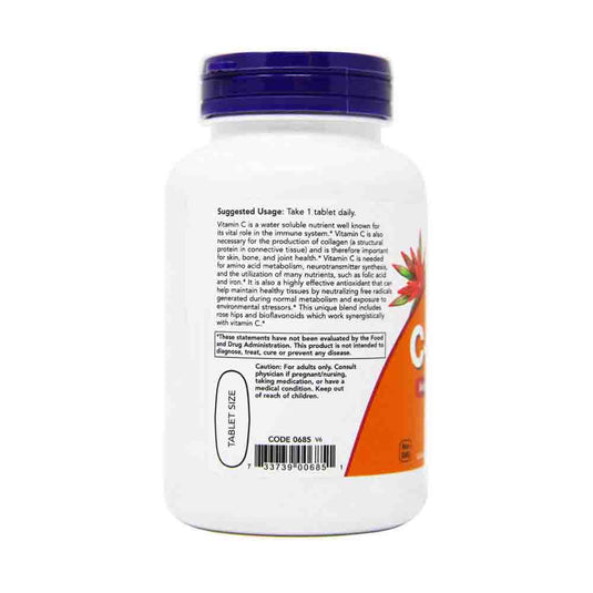C-1000 Vitamina C with Rose Hips & Bioflavonoids, Now Foods, 100 tablete