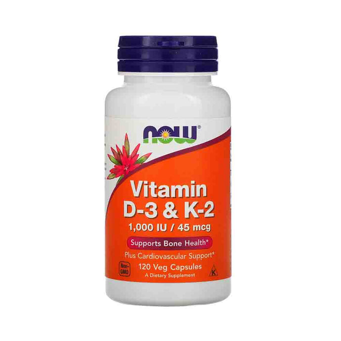 Vitamina D-3 & K-2. Now Foods, 120 capsule