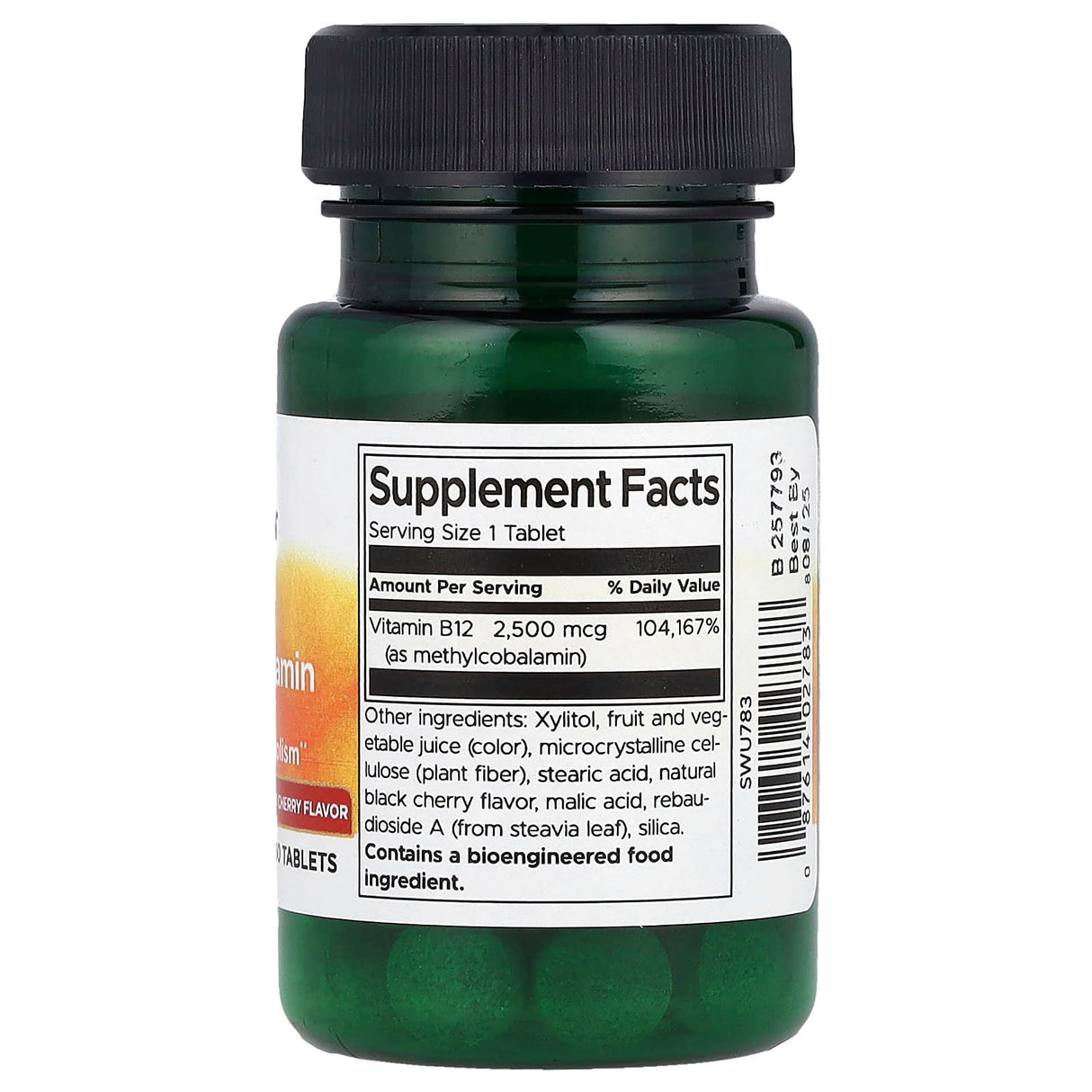 Vitamin B-12 Methylcobalamin, 2500 mcg, Swanson, 60 tablete SWU783