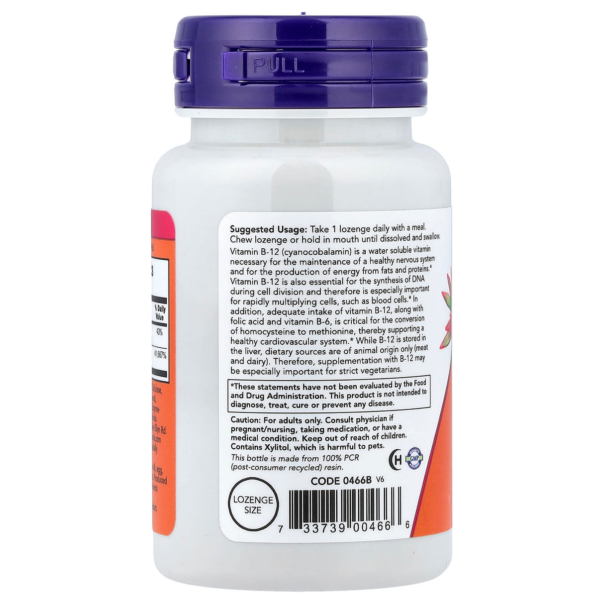 Vitamin B-12 With Folic Acid 1000 mcg, NOW Foods, 100 drajeuri