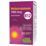 Vitamin B12, Methylcobalamin, 1000 mcg, Natural Factors, 210 tablete