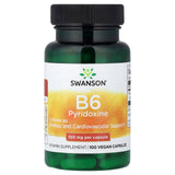 Vitamin B-6 (Pyridoxine), 100mg, Swanson, 100 capsule SW021