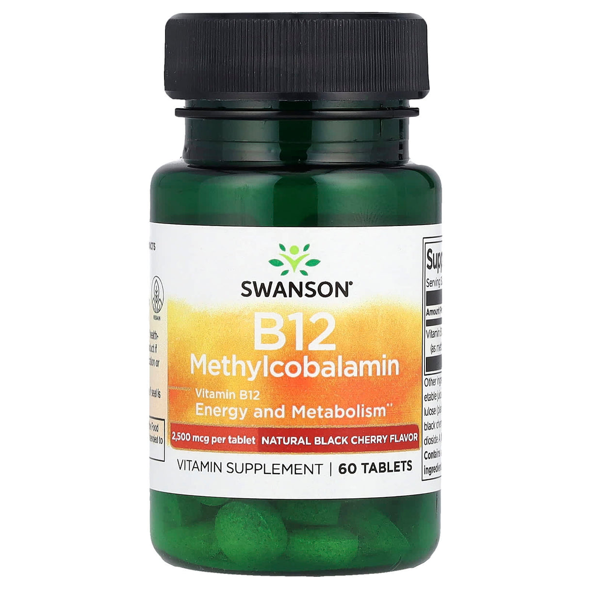 Vitamin B-12 Methylcobalamin, 2500 mcg, Swanson, 60 tablete SWU783
