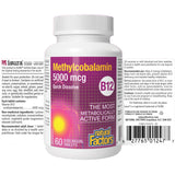 Vitamin B12, Methylcobalamin, 5000 mcg, Natural Factors, 60 tablete